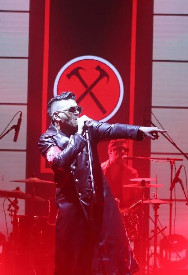Jacob performing on stage